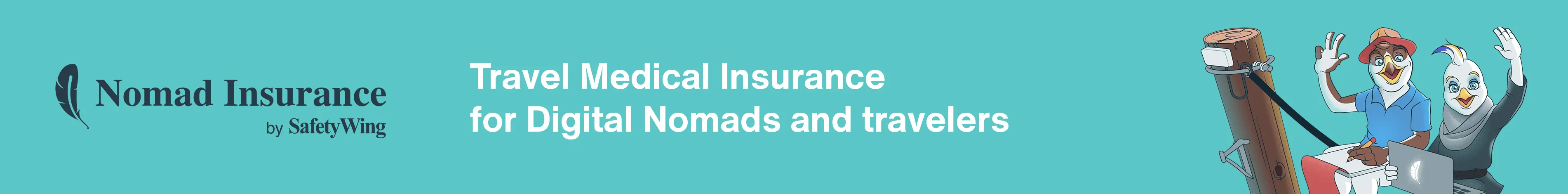 SafetyWing nomad insurance banner.