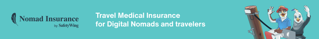 SafetyWing nomad insurance banner.